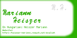 mariann heiszer business card